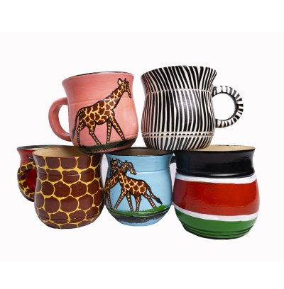 Safari Heritage Hand-Painted Ceramic Mugs