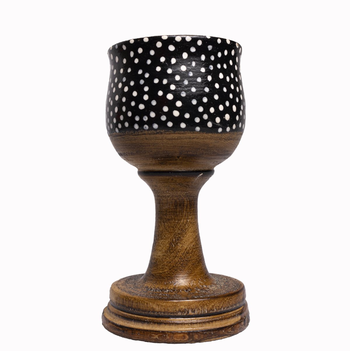 Wooden Polka Dot Goblet
