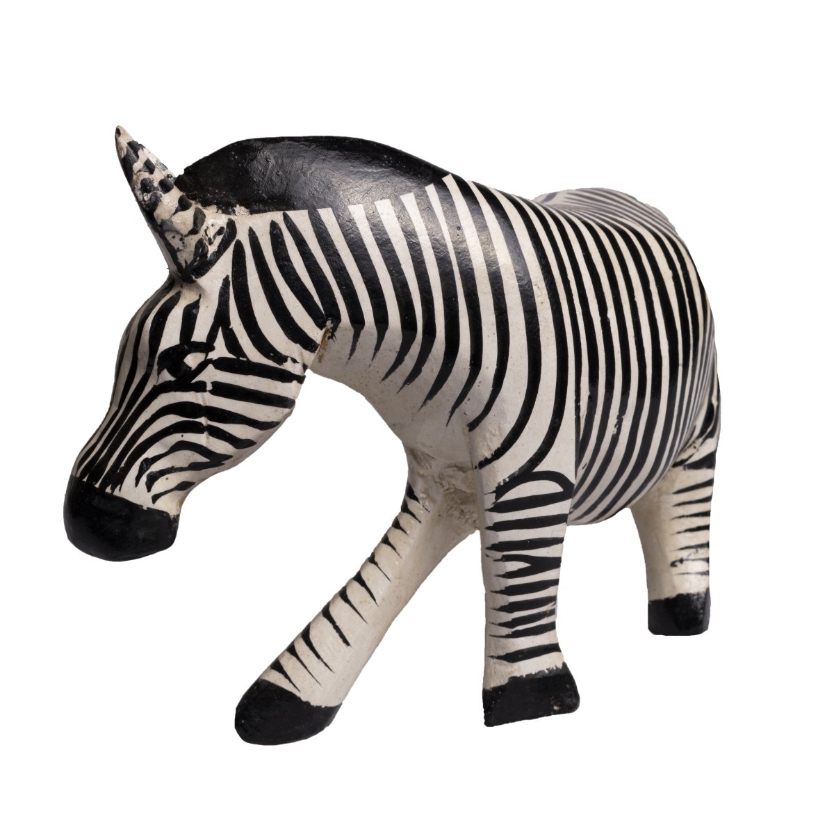 Wooden zebra 'African Fury'