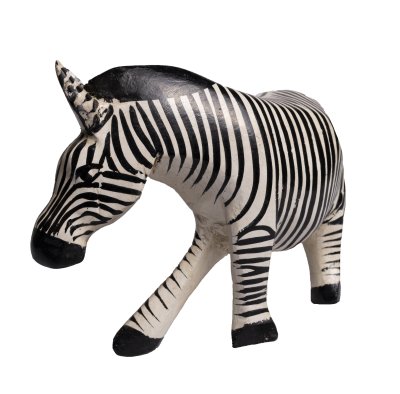 Wooden zebra 'African Fury'