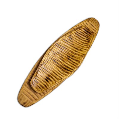  Hand-carved Wooden Oval Serving Trays
